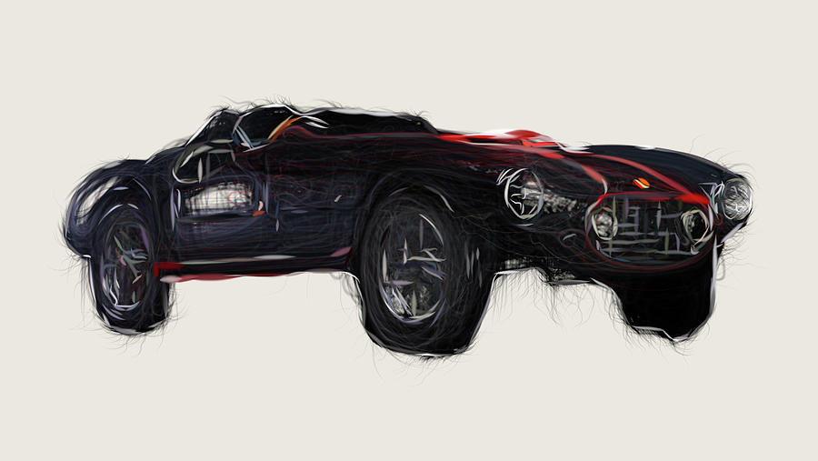 Ferrari 166 MM Drawing #5 Digital Art by CarsToon Concept