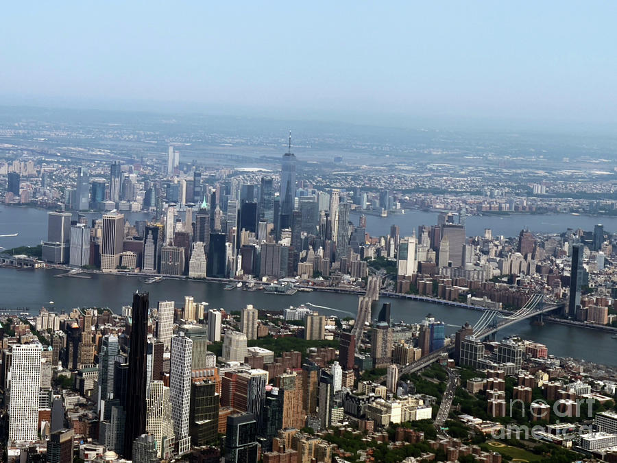 Flying over NYC, Aerial NYC Photo  #5 Photograph by Steven Spak