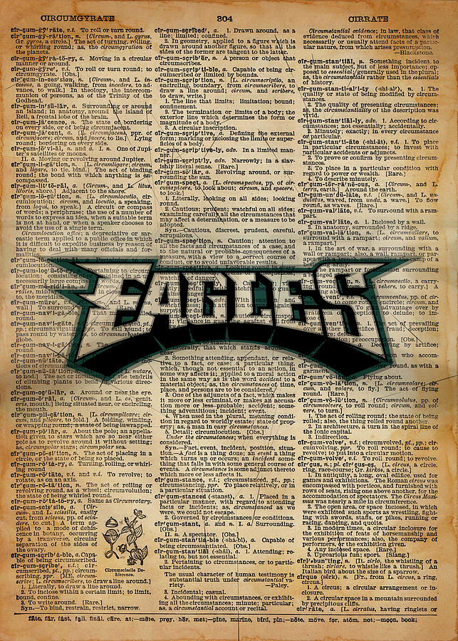 National Football Art Philadelphia Eagles Drawing by Leith Huber - Pixels