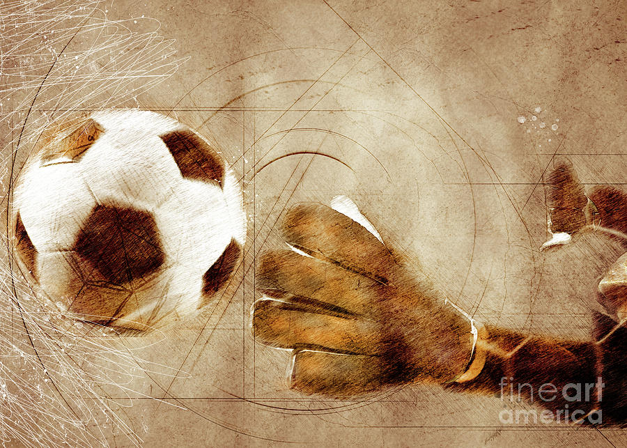 Football player sport art #football #soccer #5 Digital Art by Justyna Jaszke JBJart