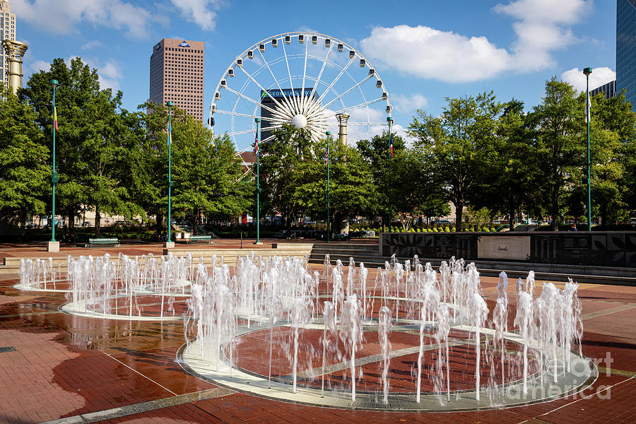 Fountain of Rings at Centennial Olympic Park Atlanta #5 Photograph by Sanjeev Singhal