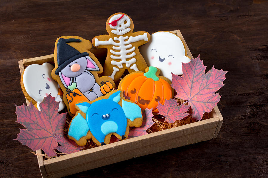 Funny gingerbread cookies for Halloween #5 Photograph by Irina_Timokhina