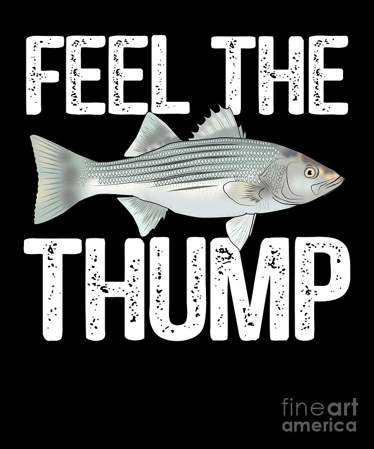 Funny Striped Bass Fishing Freshwater Fish Gift #5 by Lukas Davis