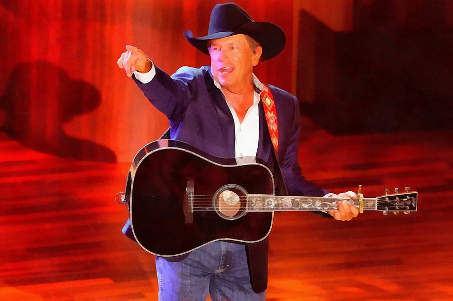 George Strait Digital Art by Niklas Grunewald