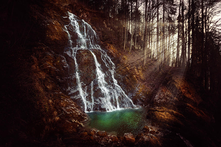 Fall Photograph - Giessbach waterfalls #5 by Svetlana Sewell