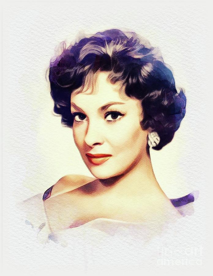 Gina Lollobrigida, Vintage Actress Painting by Esoterica Art Agency ...