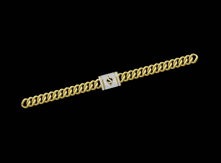 Ring Jewelry - Golden Bracelet With Diamonds #5 by Daxa Savaj