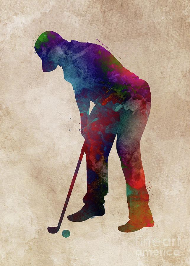 Golf player sport #golf #sport #5 Digital Art by Justyna Jaszke JBJart