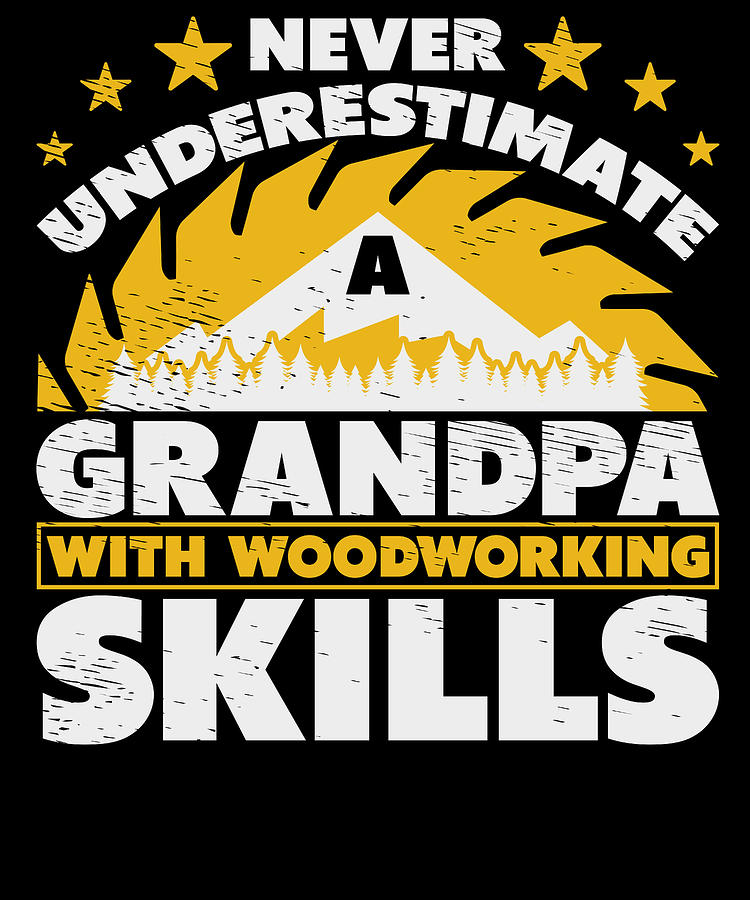 Saw Digital Art - Grandpa Wood Old Woodworking Tools Carpenter #5 by Toms Tee Store