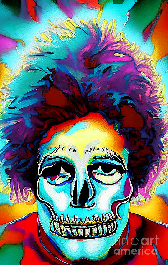 Grateful Dead Singer Painting Portrait Digital Art Mixed Media by Lisa ...