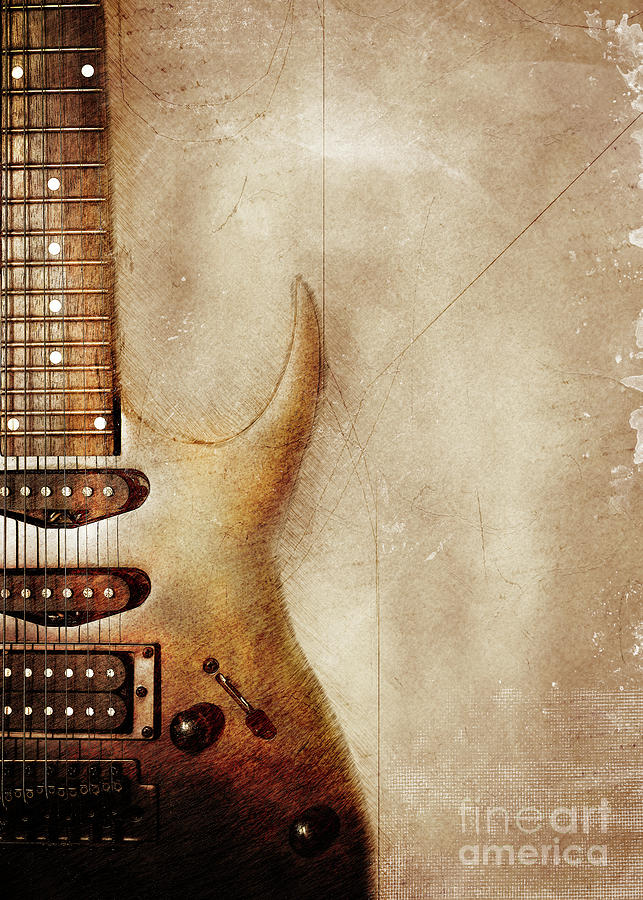 Guitar Music Art #guitar #music #5 Digital Art by Justyna Jaszke JBJart