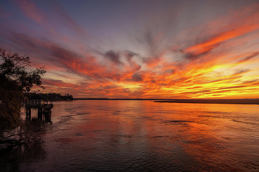 Half Moon Sunset Photograph by William Harrell