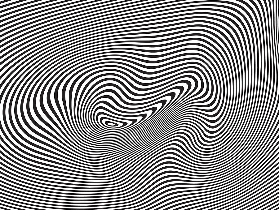 Halftone Pattern, Abstract Background of rippled, wavy lines #5 Drawing by GeorgePeters