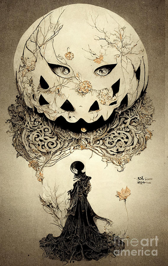Halloween Digital Art - Halloween manga #5 by Sabantha