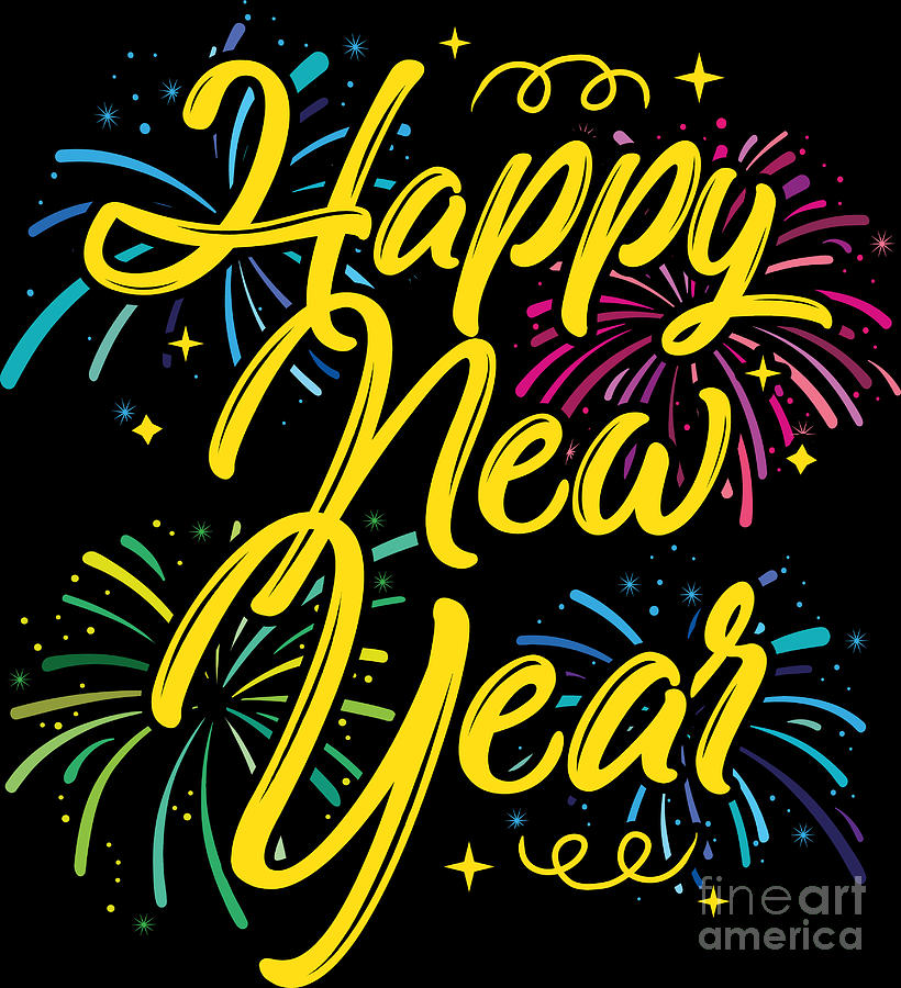 Happy New Year 2020 Welcoming New Years Eve Gift Digital Art by ...