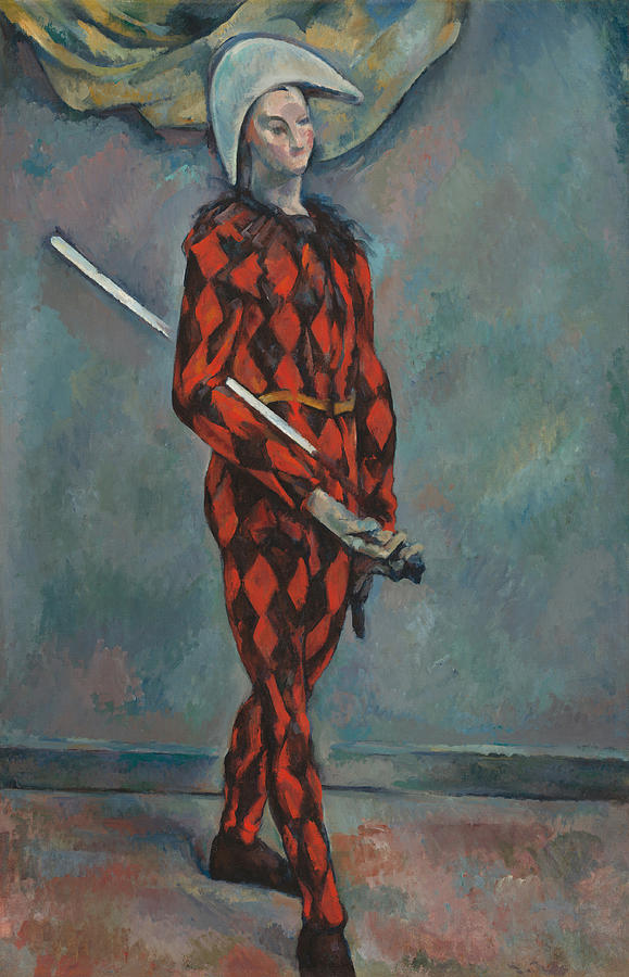Harlequin #5 Painting by Paul Cezanne