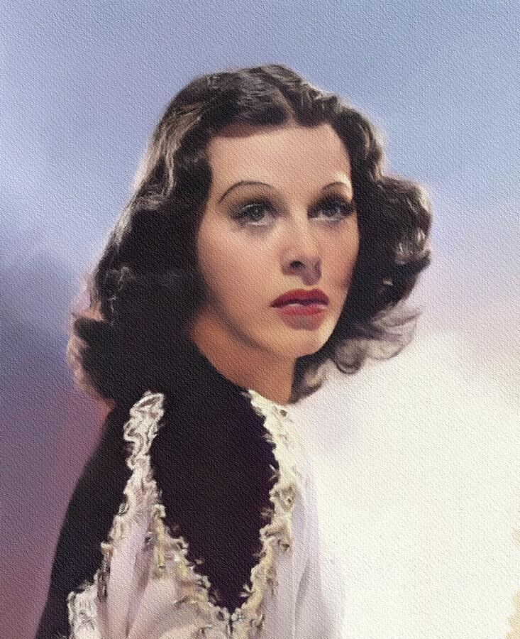 Hedy Lamarr, Movie Legend #5 Painting by John Springfield - Pixels