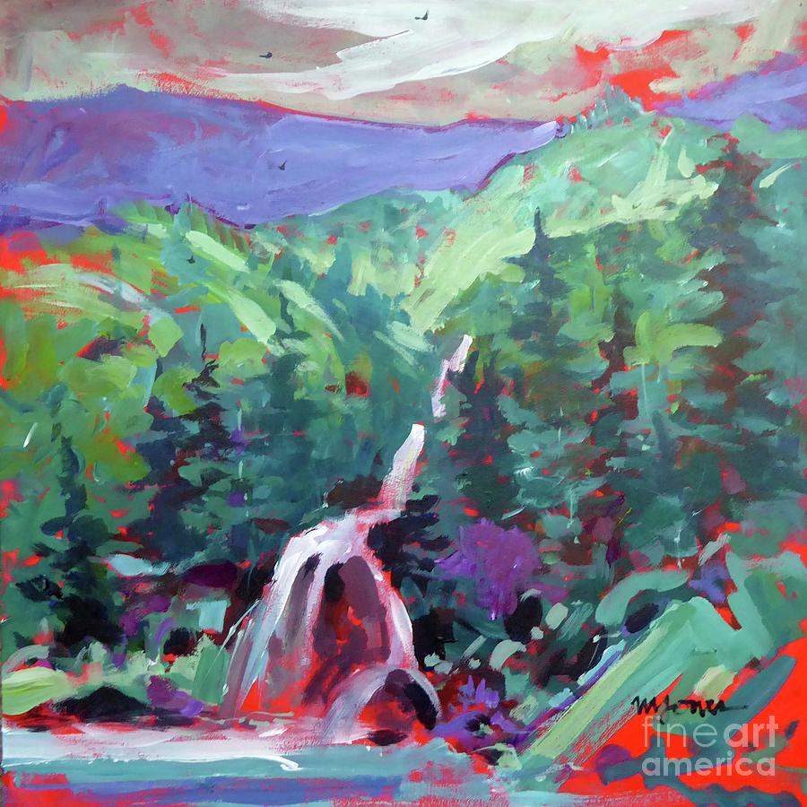 Hidden Falls #5 Painting by Micheal Jones