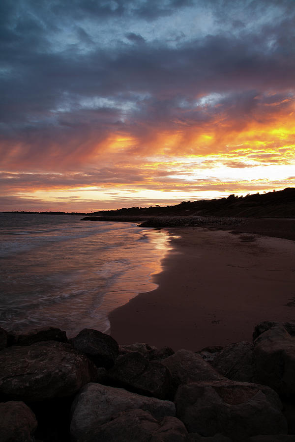 Highcliffe Beach at sunset #5 Photograph by Ian Middleton