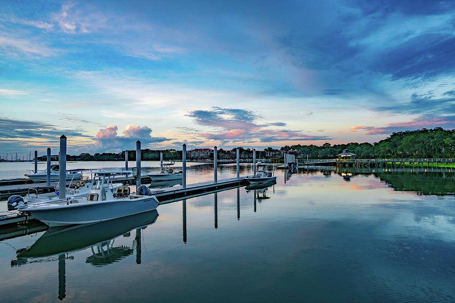 Hilton Head Island South Carolina Boat Dock Marina #3 Photograph by Dave Morgan