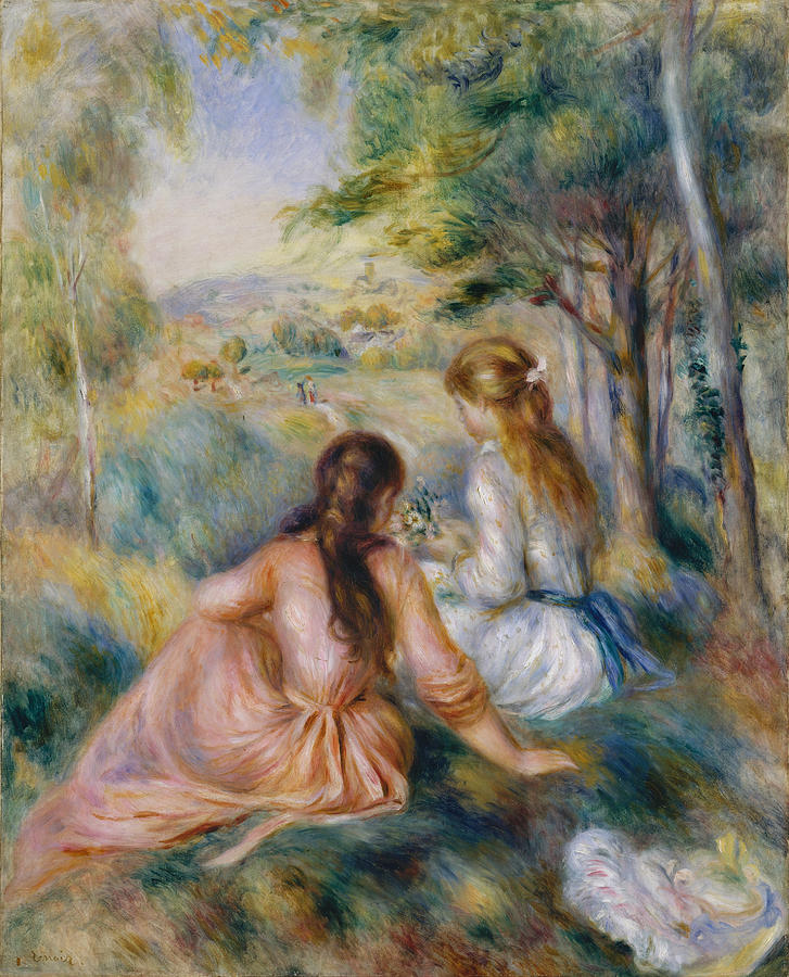 Landscape Painting - In the Meadow #5 by Auguste Renoir
