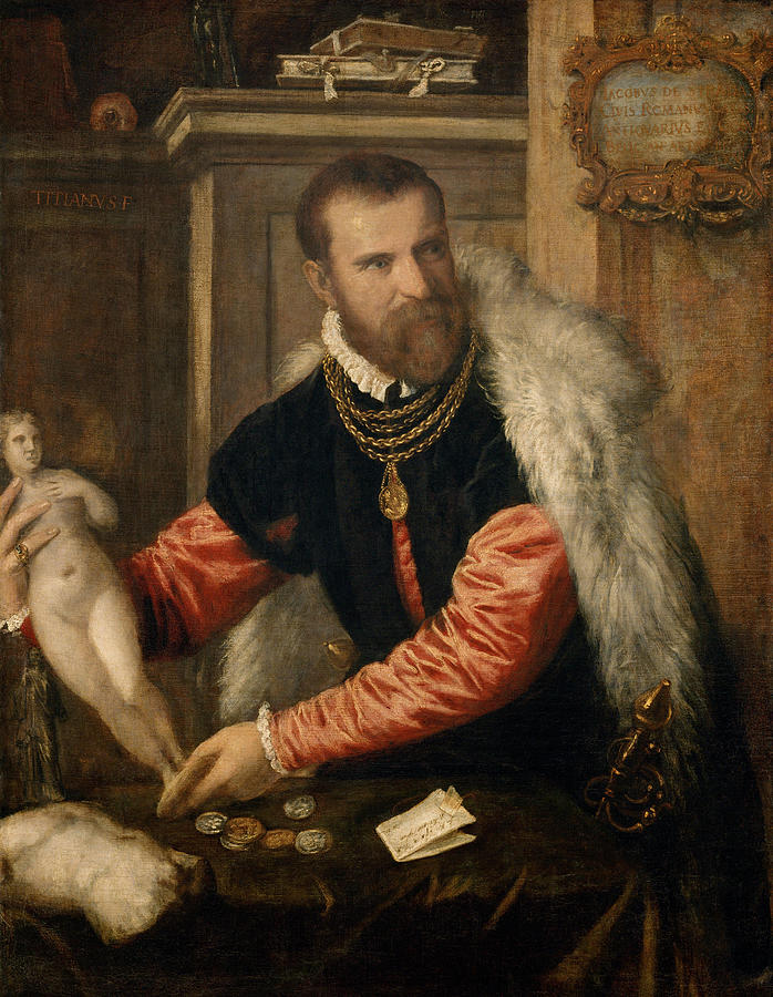 Titian Painting - Jacopo Strada  #5 by Titian