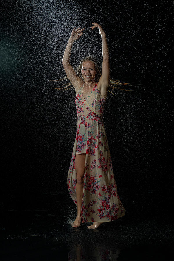Jennah modeling water splash photos #5 Photograph by Dan Friend