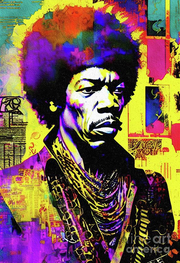 Jimi Hendrix, Music Star Painting by John Springfield - Fine Art America