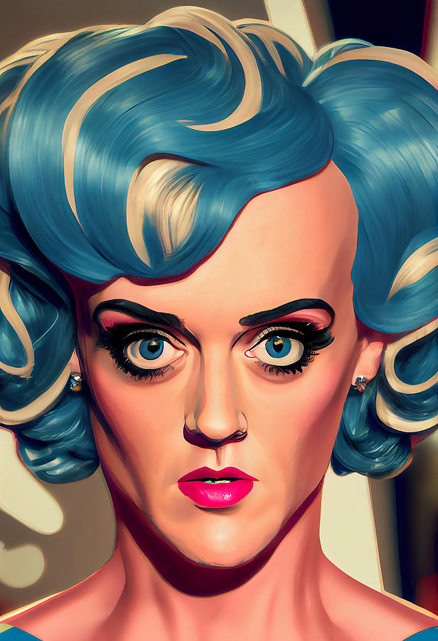 Katy Perry Caricature Mixed Media