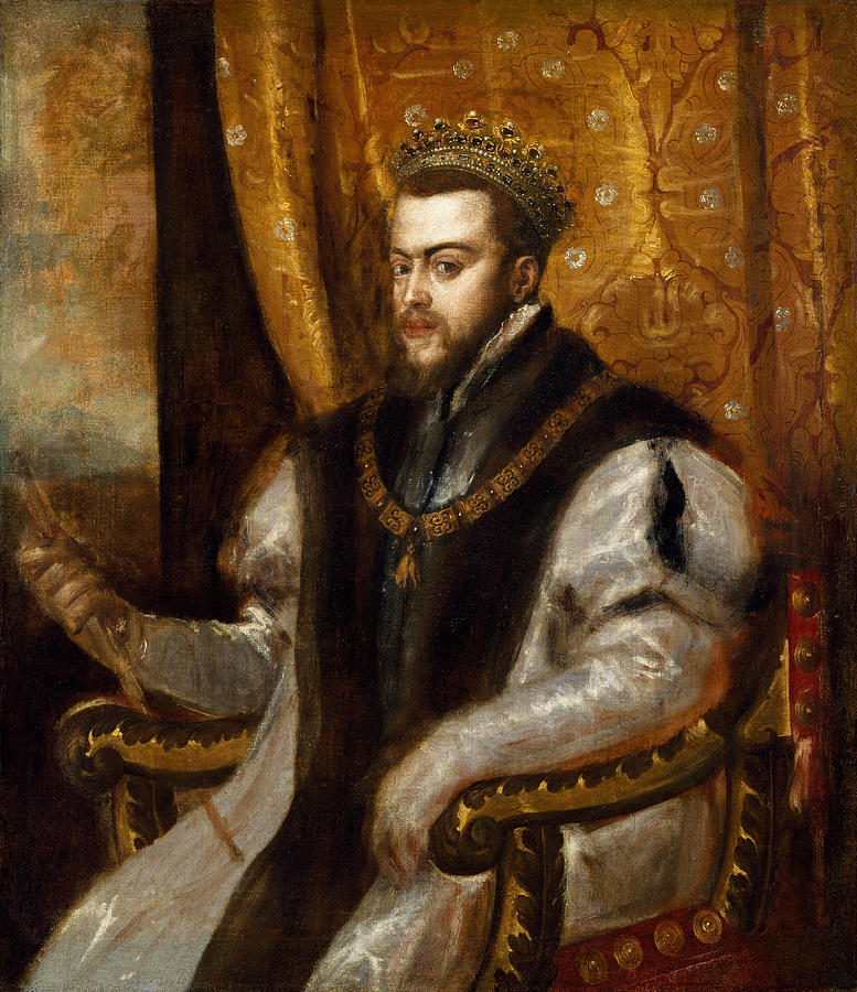 Titian Painting - King Philip II of Spain  #5 by Titian