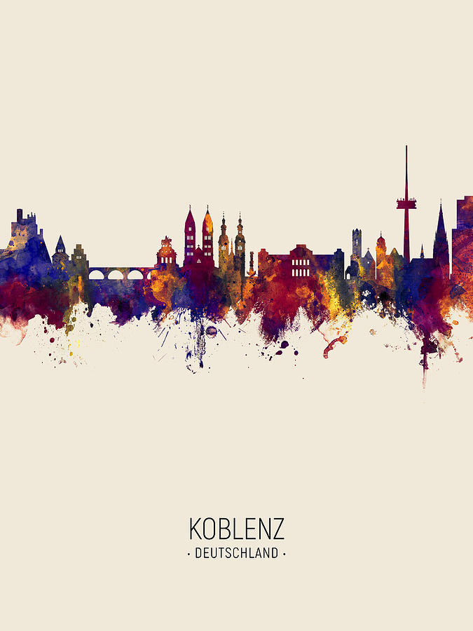 Koblenz Germany Skyline #5 Digital Art by Michael Tompsett