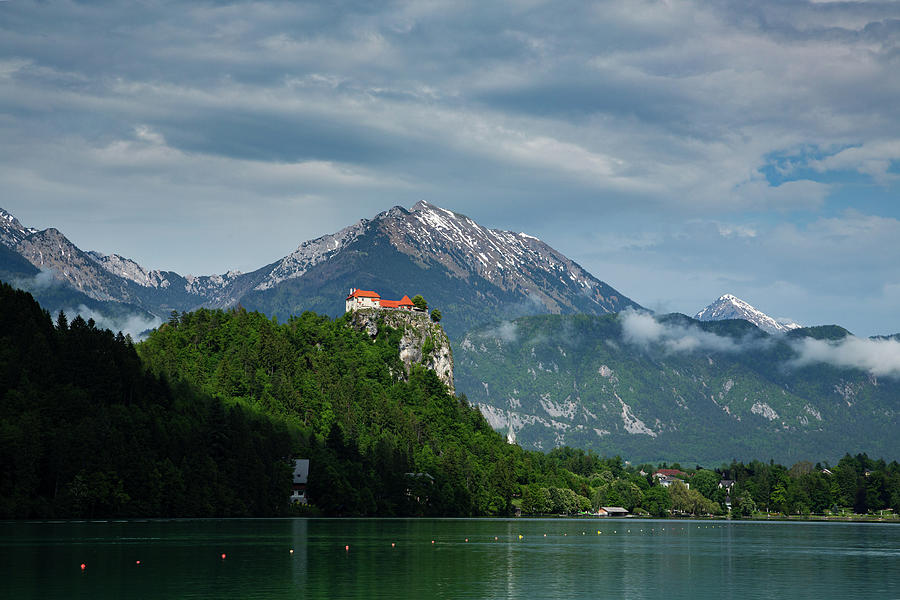 Lake Bled and castle #5 Photograph by Ian Middleton
