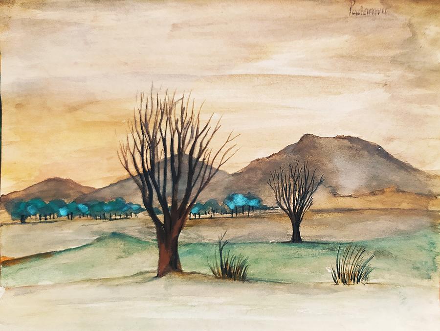 Landscape #5 Painting by Padamvir Singh