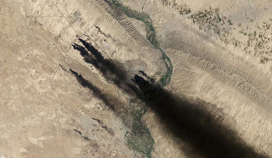 Latest Satellite Views of Baiji North Refinery #5 Photograph by Gallo Images