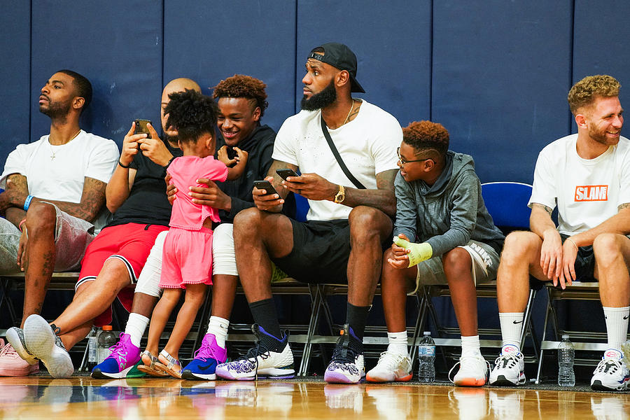 LeBron James and Dwyane Wade Watch Zaire Wades AAU game #5 Photograph by Cassy Athena