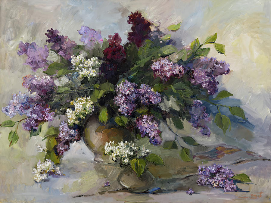 Lilacs #5 Painting by Tigran Ghulyan
