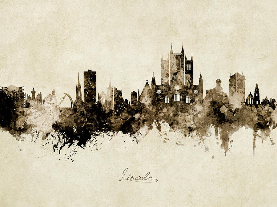 Lincoln England Skyline #5 Digital Art by Michael Tompsett