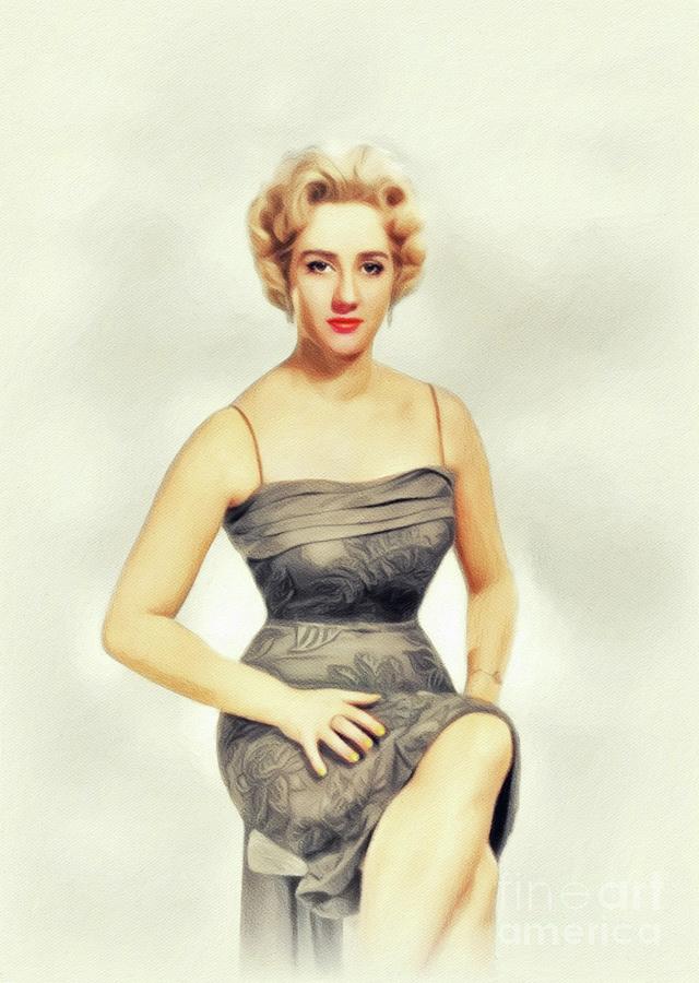 Vintage Painting - Liz Fraser, Vintage Actress #5 by Esoterica Art Agency