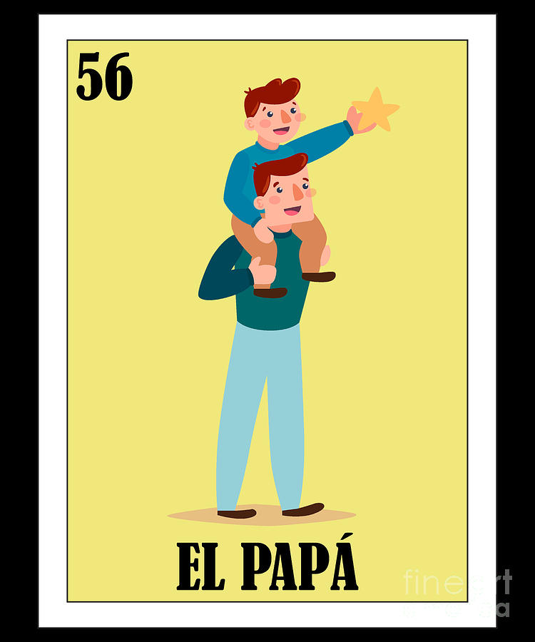 Loteria Mexicana - Papa Loteria Mexicana Design - Papa Gift - Regalo Papa  #18 Greeting Card by Hispanic Gifts