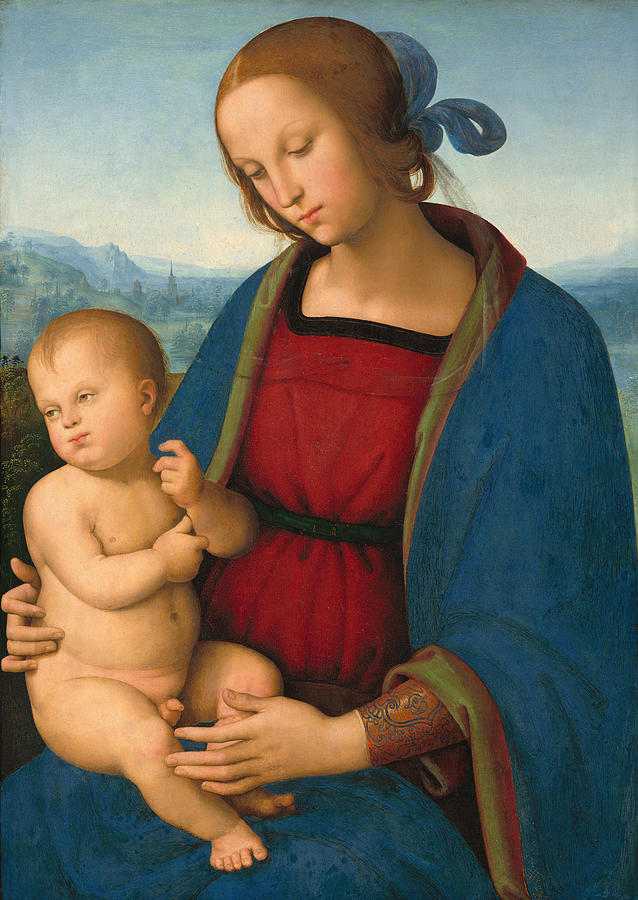 Pietro Perugino Painting - Madonna and Child  #5 by Pietro Perugino