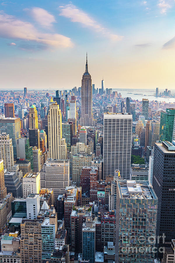 Manhattan view from the Top of the Rock - Rockefeller Center - New York ...