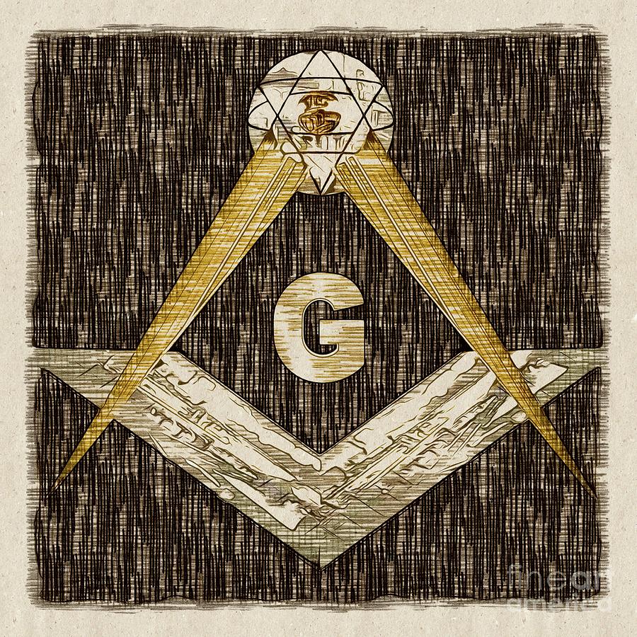 Masonic Symbolism #5 Painting by Esoterica Art Agency