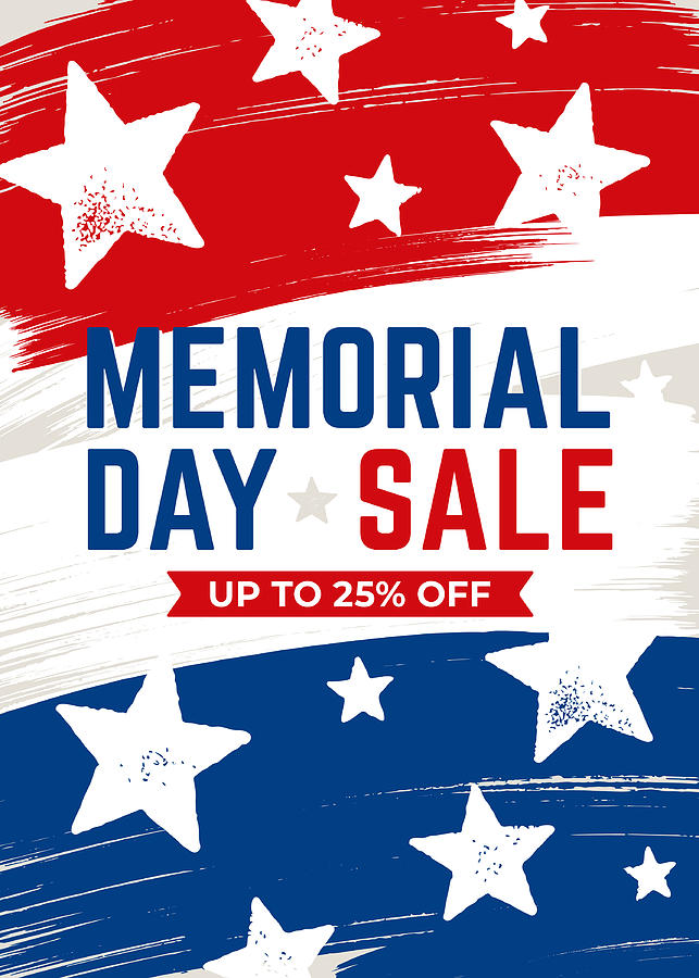 Memorial Day sale banner #5 Drawing by Discan