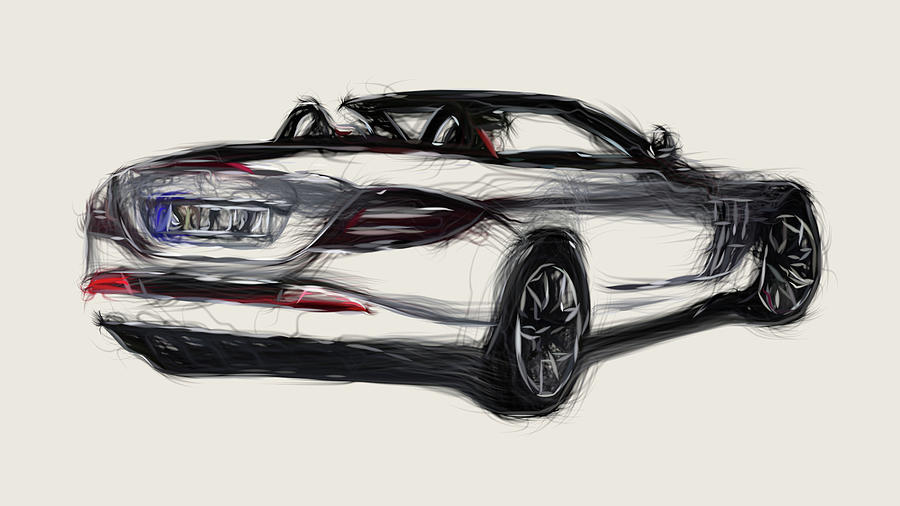 Mercedes Benz Drawing Beautiful Image - Drawing Skill
