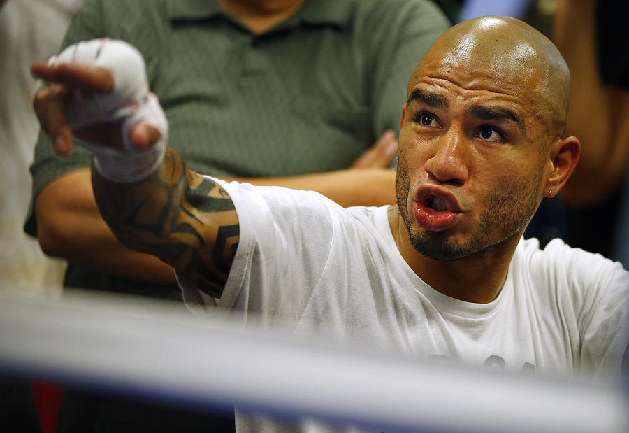 Miguel Cotto Media Workout #5 Photograph by Rich Schultz