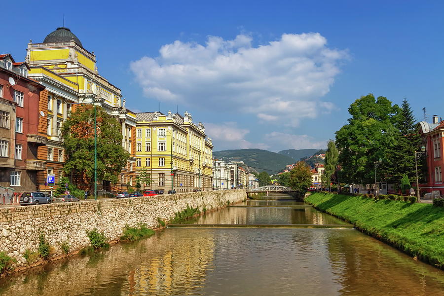 Miljacka river in Sarajevo, Bosnia and Herzegovina #5 Photograph by Elenarts - Elena Duvernay photo