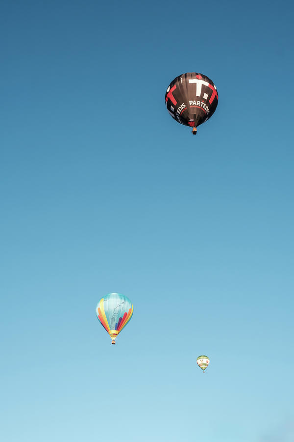 Montgolfiades de Rocamadour balloon festival in France Photograph by