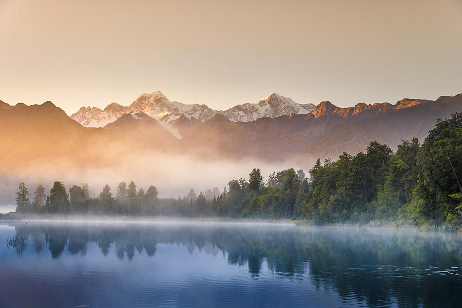 Mount Cook in Lake Matheson New Zealand #5 Photograph by Primeimages