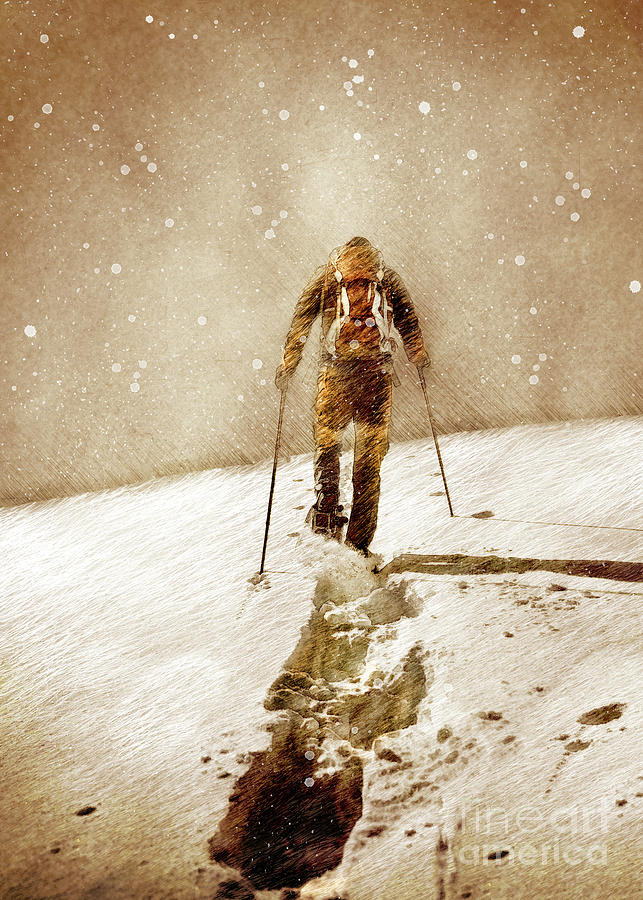 Mountaineer Climbing Sport Art #mountaineer #climbing #sport Digital Art
