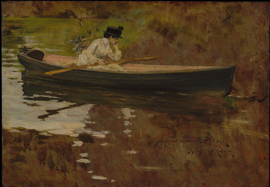 William Merritt Chase Painting - Mrs  Chase in Prospect Park  #5 by William Merritt Chase